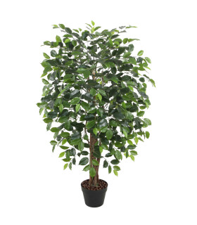 Kunstpuu FICUS, H120cm, 1 tüvega, must pott