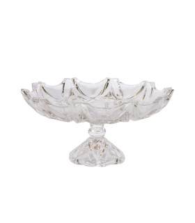 Klaasvaagen jalaga LOFT, D33xH16cm, läbipaistev