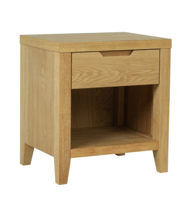 Öökapp/laud CHAMBA, 40x50xH55cm, 1 sahtli ja 1 riiuliga, tamm