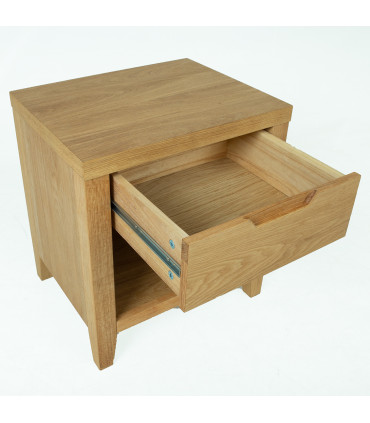 Öökapp/laud CHAMBA, 40x50xH55cm, 1 sahtli ja 1 riiuliga, tamm