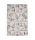 Ковер LOTTO-2, 133x190см, светло-серый / белый треугольник