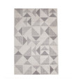 Ковер LOTTO-2, 100x150см, светло-серый / белый треугольник