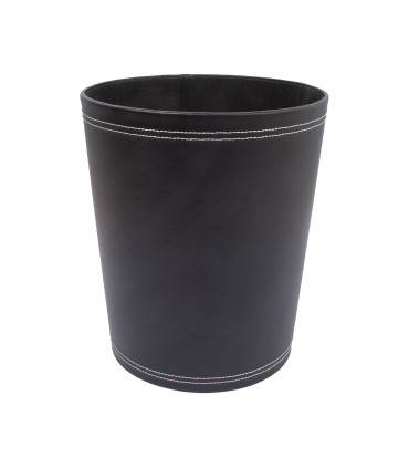 Prügikast WALTER D25xH28cm, must kunstnahk