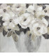 Õlimaal 80x80cm, valged lilled