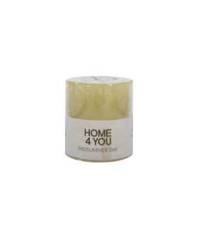 Свеча MIDSUMMER DAY, D6,8xH7,2см, светло-зеленая (аромат - Летний тропический лес)