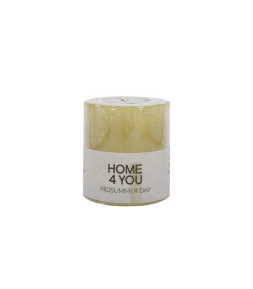 Свеча MIDSUMMER DAY, D6,8xH7,2см, светло-зеленая (аромат - Летний тропический лес)