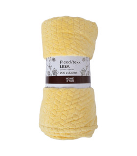 Плед LIISA XL, 200x230см, желтый