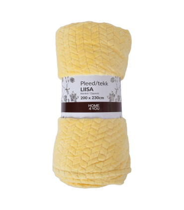 Плед LIISA XL, 200x230см, желтый