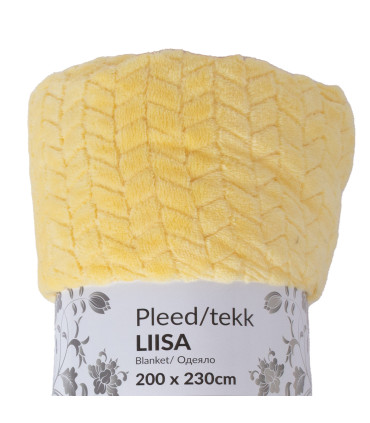 Плед LIISA XL, 200x230см, желтый