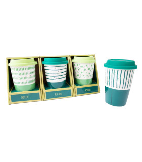 Кружка с крышкой TIGER, микс 5