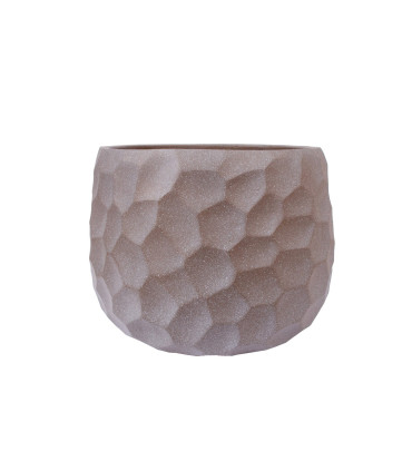 Lillepott, madal  CUBO-3, D28xH20cm, taupe