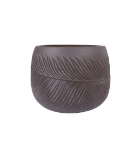 Lillepott, madal PALM-3, D24xH16cm, pruun