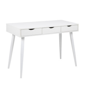 Kirjutuslaud NEPTUN 110x50xH77cm, valge, melamiinplaat, metall