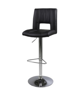 Барный стул SYLVIA черный/хром