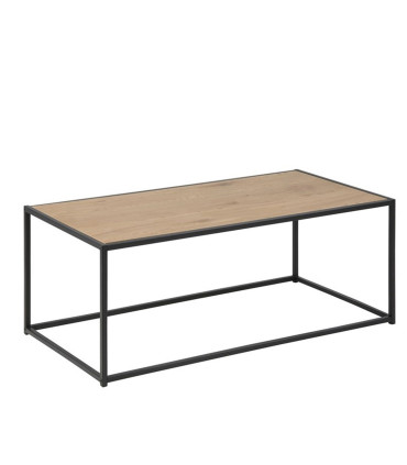 Придиванный столик SEAFORD 100x50xH40см, cтолешница: мебельная пластина с ламинированным покрытием, цвет: дуб, рама: мет