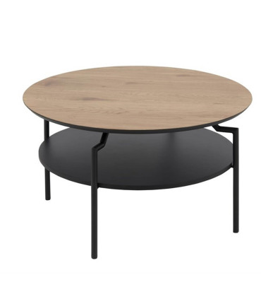 Diivanilaud GOLDINGTON D80xH45cm, tamm/must, mööbliplaat, MDF, metall