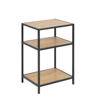 Столик вспомогательный SEAFORD 42x35xH63см, 2-полки, полки: мебельная пластина с ламинированным покрытием, цвет: дуб