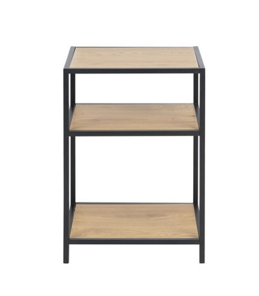 Столик вспомогательный SEAFORD 42x35xH63см, 2-полки, полки: мебельная пластина с ламинированным покрытием, цвет: дуб