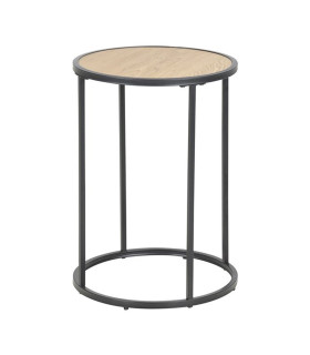 Abilaud SEAFORD, D40xH55cm, lauaplaat: lamineeritud kattega mööbliplaat, värvus: tamm, raam: must metall