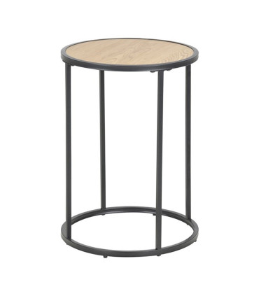 Abilaud SEAFORD, D40xH55cm, lauaplaat: lamineeritud kattega mööbliplaat, värvus: tamm, raam: must metall