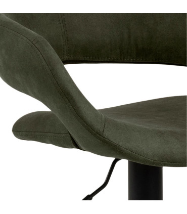 Барный стул GRACE 54,5x48,5xH104см, сиденье и спинка: ткань, цвет: коричневый, ножка: чёрная