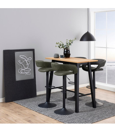 Барный стул GRACE 54,5x48,5xH104см, сиденье и спинка: ткань, цвет: коричневый, ножка: чёрная