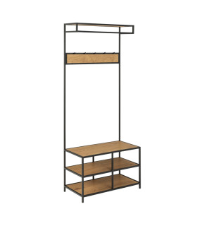 Esikunagi SEAFORD 77x40xH185cm, metsik tamm, MDF/melamiin, metall