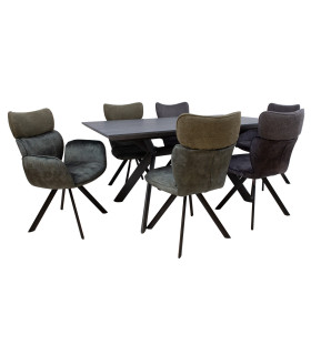 Обеденный комплект EDDY-2 с 6 стульями