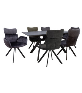 Söögilauakomplekt EDDY-2 6-tooliga 10331+10332