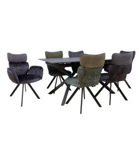 Söögilauakomplekt EDDY 6-tooliga 10331+10332