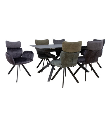 Обеденный комплект EDDY с 6 стульями