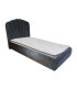 Кровать EVA с матрасом HARMONY DUO NEW 90x200см, серый бархат
