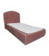 Кровать EVA с матрасом HARMONY DUO NEW 90x200см, бархат состаренный розовый