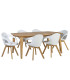 Söögilauakomplekt RETRO 6-tooliga (37034) 190x90xH75cm, puit: tamm, viimistlus: õlitatud.