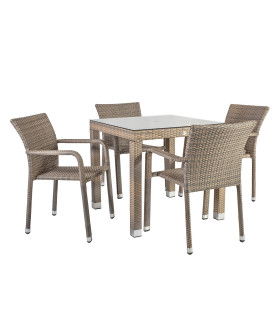 Aiamööblikomplekt LARACHE laud ja 4 tooli 2102