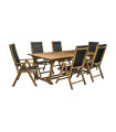Садовая мебель FUTURE стол и 6 стульев (2782), 210/300x110x73cм, раздвижный, дерево: акация, обработка: промасленный