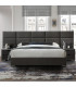 Кровать LEVANTER 160x200cм, с прикроватными тумбочками, серая