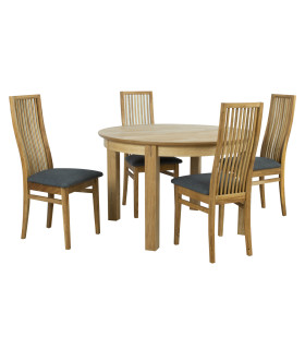 Söögilauakomplekt CHICAGO NEW ümmargune laud ja 4 tooli 19923