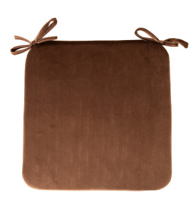 Подушка на стул VELVET 39x39x2,5cm, коричневый