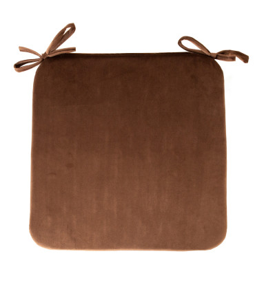 Подушка на стул VELVET 39x39x2,5cm, коричневый