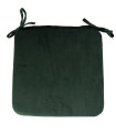 Подушка на стул VELVET 39x39x2,5cm, темно-зеленый