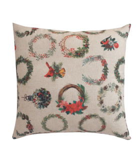 Подушка CHRISTMAS 45x45cm, рождественский узор