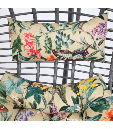 Ripptooli padi COCO AMAZONIA 95/65x75x15cm, beež lilleline