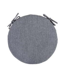 Подушка на стул SIMPLE GREY D38x2,5cm, серый, 100%полиэстер, ткань 757