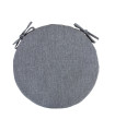 Подушка на стул SIMPLE GREY D38x2,5cm, серый, 100%полиэстер, ткань 757