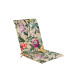 Покрытие для стула со спинкой AMAZONIA 42x90x3см, с оборкой, цветы/ бежевая ткань, 50%полиэстер/ 50%хлопок