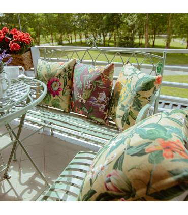 Подушка AMAZONIA 45x45см, цветы/ бежевая ткань, 100%хлопок,  ткань 248