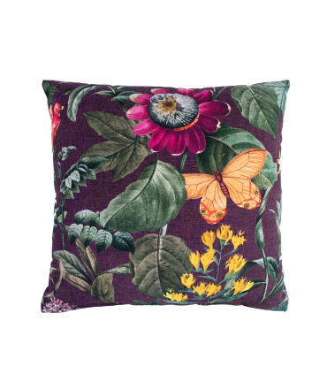 Подушка AMAZONIA 45x45см, цветы/ фиолетовая ткань, 100%хлопок,  ткань 249