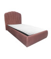Кровать EVA с матрасом HARMONY UNO 90x200см, бархат состаренный розовый