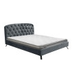 Кровать AURORA с матрасом HARMONY TOP 160x200см, серый бархат